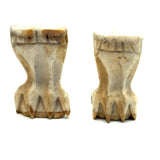 Marvelous Set of Four Antique Carved Bone Clawed Feet