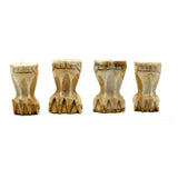 Marvelous Set of Four Antique Carved Bone Clawed Feet