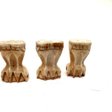 Marvelous Set of Four Antique Carved Bone Clawed Feet
