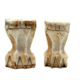 Marvelous Set of Four Antique Carved Bone Clawed Feet