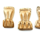 Marvelous Set of Four Antique Carved Bone Clawed Feet