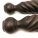 Gorgeous Antique 16+ Inch Sculpturally Carved/Turned Posts