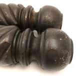 Gorgeous Antique 16+ Inch Sculpturally Carved/Turned Posts