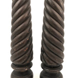 Gorgeous Antique 16+ Inch Sculpturally Carved/Turned Posts