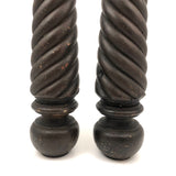 Gorgeous Antique 16+ Inch Sculpturally Carved/Turned Posts