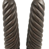 Gorgeous Antique 16+ Inch Sculpturally Carved/Turned Posts