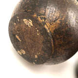 Gorgeous Antique 16+ Inch Sculpturally Carved/Turned Posts