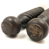 Gorgeous Antique 16+ Inch Sculpturally Carved/Turned Posts