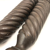 Gorgeous Antique 16+ Inch Sculpturally Carved/Turned Posts