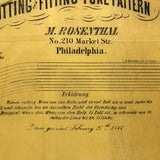 1866 American Self Cutting and Fitting Yoke Pattern on Yellow Tissue Paper