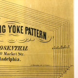 1866 American Self Cutting and Fitting Yoke Pattern on Yellow Tissue Paper