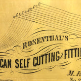1866 American Self Cutting and Fitting Yoke Pattern on Yellow Tissue Paper