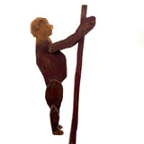 Very Sweet, Very Naive Antique Hand-carved Acrobat Toy Made by Neal, Fifth Grade