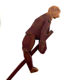 Very Sweet, Very Naive Antique Hand-carved Acrobat Toy Made by Neal, Fifth Grade