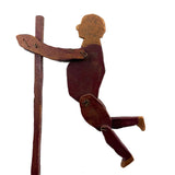 Very Sweet, Very Naive Antique Hand-carved Acrobat Toy Made by Neal, Fifth Grade