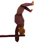 Very Sweet, Very Naive Antique Hand-carved Acrobat Toy Made by Neal, Fifth Grade