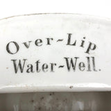 Evocative Antique Ironstone "Over-Lip Water-Well" (for Stamp Wetting, etc.)