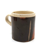 Sophisticated and Modern Feeling Early 19th C. Chocolate and Rust Glazed Mochaware Cup