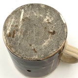 Sophisticated and Modern Feeling Early 19th C. Chocolate and Rust Glazed Mochaware Cup