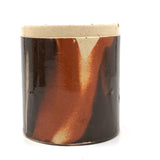 Sophisticated and Modern Feeling Early 19th C. Chocolate and Rust Glazed Mochaware Cup