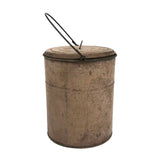 Sweet Antique Tin Pail in Original Pinkish-Putty Paint