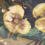 Painted Pansies on a Clam Shell, Antique Coastal New England Folk Art Momento