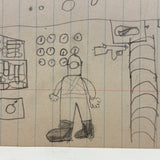 More Excellent Very Naive Kid's Drawings: Diver in Submarine at Control Panel (or Astronaut in Space Ship!)