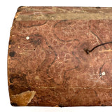 19th Century Dome Top Box Covered with Early Wallpaper and More, Inside and Out