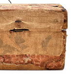 19th Century Dome Top Box Covered with Early Wallpaper and More, Inside and Out