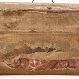 19th Century Dome Top Box Covered with Early Wallpaper and More, Inside and Out