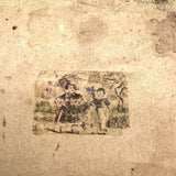 19th Century Dome Top Box Covered with Early Wallpaper and More, Inside and Out