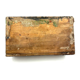 19th Century Dome Top Box Covered with Early Wallpaper and More, Inside and Out