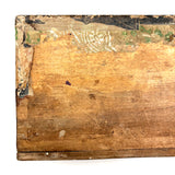 19th Century Dome Top Box Covered with Early Wallpaper and More, Inside and Out