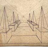 Geometric Perspective Drawings: Beautiful Mid 19th Century Notebook, 20 p, Full, Plus Extra