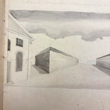 Geometric Perspective Drawings: Beautiful Mid 19th Century Notebook, 20 p, Full, Plus Extra