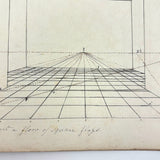 Geometric Perspective Drawings: Beautiful Mid 19th Century Notebook, 20 p, Full, Plus Extra