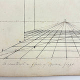Geometric Perspective Drawings: Beautiful Mid 19th Century Notebook, 20 p, Full, Plus Extra