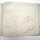 Geometric Perspective Drawings: Beautiful Mid 19th Century Notebook, 20 p, Full, Plus Extra