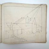 Geometric Perspective Drawings: Beautiful Mid 19th Century Notebook, 20 p, Full, Plus Extra