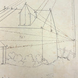 Geometric Perspective Drawings: Beautiful Mid 19th Century Notebook, 20 p, Full, Plus Extra