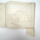 Geometric Perspective Drawings: Beautiful Mid 19th Century Notebook, 20 p, Full, Plus Extra