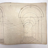 Geometric Perspective Drawings: Beautiful Mid 19th Century Notebook, 20 p, Full, Plus Extra