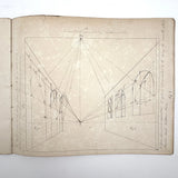 Geometric Perspective Drawings: Beautiful Mid 19th Century Notebook, 20 p, Full, Plus Extra
