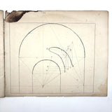 Geometric Perspective Drawings: Beautiful Mid 19th Century Notebook, 20 p, Full, Plus Extra