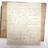 Geometric Perspective Drawings: Beautiful Mid 19th Century Notebook, 20 p, Full, Plus Extra