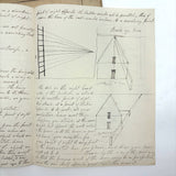 Geometric Perspective Drawings: Beautiful Mid 19th Century Notebook, 20 p, Full, Plus Extra