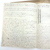 Geometric Perspective Drawings: Beautiful Mid 19th Century Notebook, 20 p, Full, Plus Extra