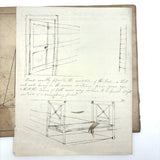 Geometric Perspective Drawings: Beautiful Mid 19th Century Notebook, 20 p, Full, Plus Extra