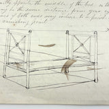 Geometric Perspective Drawings: Beautiful Mid 19th Century Notebook, 20 p, Full, Plus Extra