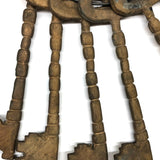 Set of Six Giant Iron, Gold Painted Odd Fellows/Masonic Ceremonial Keys on Wire Ring